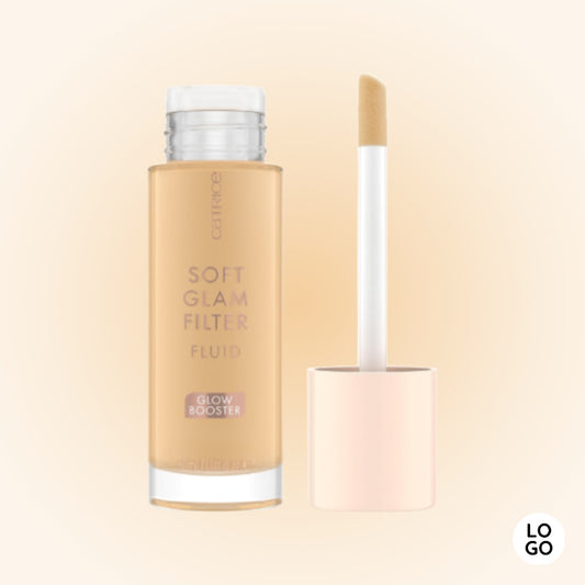 Soft Glam Filter Fluid | Luminous Make Up Base & Highlighter for Radiant Complexion | With Vitamin E & Squalene | Vegan & Cruelty Free (20 | Light - Medium)